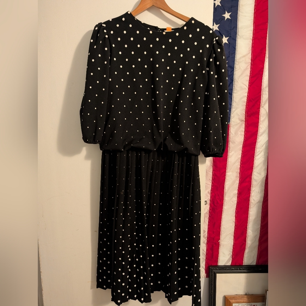 Black Polka Dot Dress Size 18